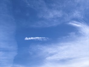 Clouds Veil clouds Cirrus in front of blue sky, international