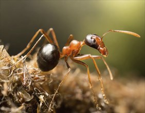 Icon, animal, insect, close-up of a Red Wood Ant, Formica rufa, AI, generated, AI generated