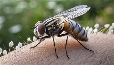 Symbol, animal, insect, close-up of a blowfly, Calliphoridae, Calliphora vicina, AI, generated, AI