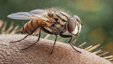 Symbol, animal, insect, close-up of a blowfly, Calliphoridae, Calliphora vicina, AI, generated, AI