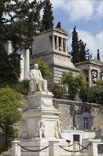 Tomb of Georgios Averoff, Schliemann Mausoleum behind, First Athens Cemetery from 1834, Athens,