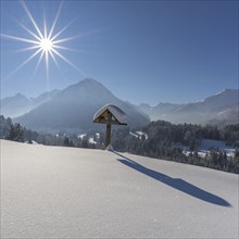 Field cross, Oytal, Oberstdorf, Oberallgäu, Bavaria, Germany, Europe