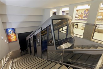 Lycabettus funicular railway at the top station, Lykavittos, Athens, Greece, Europe