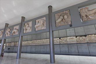 Parthenon Frieze, Acropolis Museum, Architect Bernard Tschumi, Athens, Greece, Europe