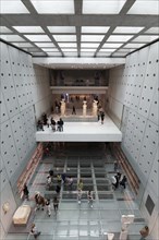 Acropolis Museum, hall with glass floor, architect Bernard Tschumi, Athens, Greece, Europe