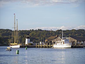 Mystic Seaport in autumn, Mystic, Connecticut, USA, North America