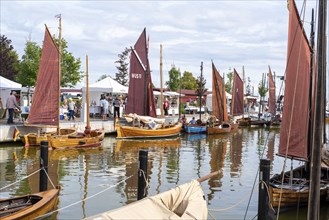 Historic fishing boats, net boats, formerly used as work boats for laying nets and fish traps,