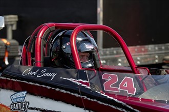 Motorsport, drag racing, pilot in a race car, Napierville, Province of Quebec, Canada, North