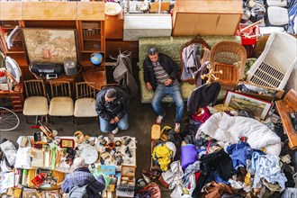 Flea market Mercat dels Encants in Barcelona, Spain, Europe