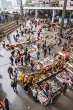 Flea market Mercat dels Encants in Barcelona, Spain, Europe