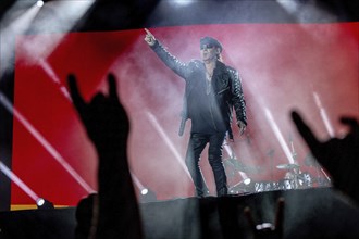 Singer Klaus Meine from the band Scorpions at the Wacken Open Air in Wacken. The traditional metal