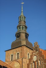 St. Mary's Church from the 13th century and gable of the Latin School from the 17th century in