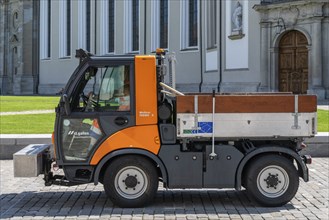 Multifunctional vehicle of the municipal street cleaning department, street inspectorate, monastery