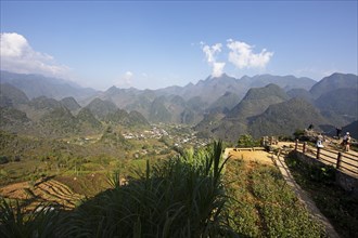 Karst hill at Lung Ho Viewpoint, Dong Van Karst Plateau UNESCO Global Geopark, Ha Giang Province,