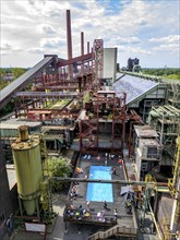 The works swimming pool at the Zollverein coking plant, always in operation during the North