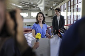 Annalena Bärbock (Bündnis 90/Die Grünen), Federal Foreign Minister, during a press statement as