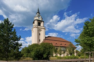 The former Altdöbern church was destroyed in an arson attack on 12 May 1914. Reconstruction only