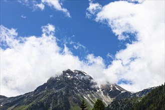 Spring clouds at the summit of Scex de Marenda, Grimentz, Val d'Anniviers, Valais Alps, Canton