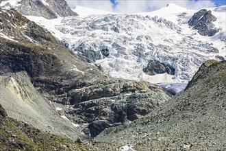 Foothills of the Moiry glacier, near Grimentz, Val d'Anniviers, Valais Alps, Canton Valais,