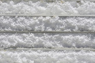 Background of isowall cladding on a building site. Isowall is made of polystyrene sandwiched