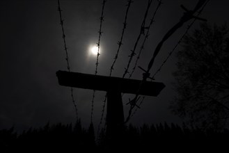 Remnant of the Iron Curtain, border, barbed wire, symbol of a dark age, communism, between the