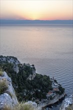 Mediterranean Sea landscape on the Mediterranean Sea, taken in the morning at sunrise. Pure nature,