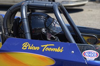 Motorsport, drag racing, pilot in a race car, Napierville, Province of Quebec, Canada, North