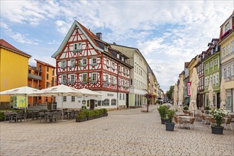 Council parlour on the market square in Meiningen, Thuringia, Germany, Europe