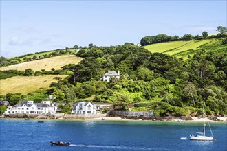 Boats and Yachts on Kingsbridge Estuary in Salcombe and Mill Bay, Batson Creek, Southpool Creek,