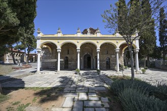 Vlatades Monastery, historic Byzantine temple in the upper town of Thessaloniki, Greece, UNESCO