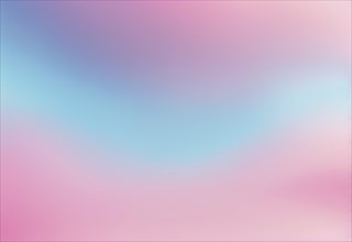 Abstract gradient image combining smooth pink and blue pastel colors with a blurred effect, AI