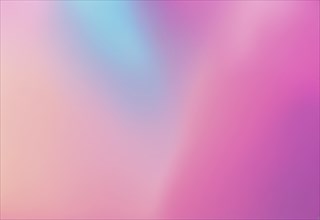 Blurry abstract image with soft gradient blending pink and blue pastel colors, AI generated