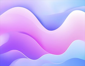 Pastel gradient abstract art with smooth, wavy lines in pink and blue hues, evoking a calm and