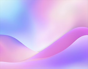 Abstract pastel gradient with fluid waves in pink and blue tones, creating a soft and dreamy