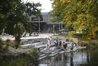 CHRISTCHURCH, NEW ZEALAND, FEBRUARY 24, 2022: An inner city block takes on a new look from the