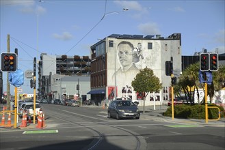 CHRISTCHURCH, NEW ZEALAND, FEBRUARY 24, 2022: An inner city block takes on a new look from the