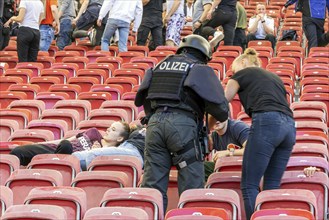 Baden-Württemberg police anti-terror exercise in the stadium. In the run-up to the European