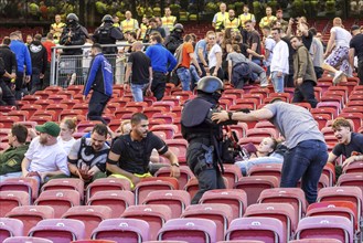 Baden-Württemberg police anti-terror exercise in the stadium. In the run-up to the European