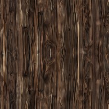 Dark brown walnut wood seamless pattern, wooden texture AI generated