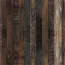 Dark brown Ipe wood seamless pattern, wooden texture AI generated