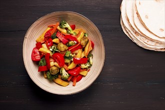 Sabji, vegetable stew, Indian, homemade, no people