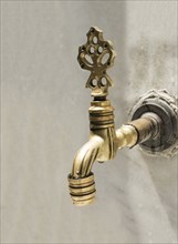 Turkish Ottoman style antique fountain water tap in view