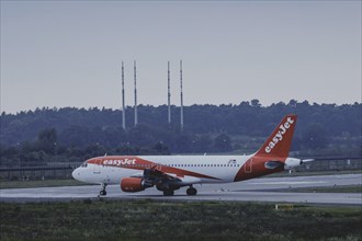 An easyjet low-cost airline aircraft, photographed at Berlin Brandenburg Airport 'Willy Brandt'Äô