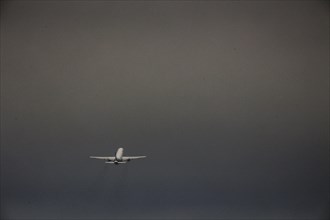 An aircraft after take-off at Berlin Brandenburg Airport 'Willy Brandt'Äô (BER) in Schönefeld,