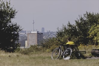 The television tower looms behind Plattenau, taken in Berlin, 07/08/2024