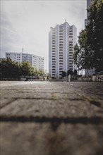 Block of flats, photographed in Berlin, 07/08/2024