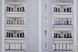 Prefabricated building in Marzahn, photographed in Berlin, 07/08/2024