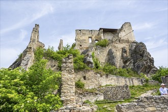 Dürnstein castle ruins in spring, Austria, Europe