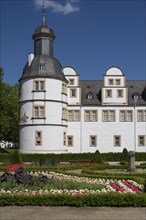 Neuhaus Castle, moated castle, Weser Renaissance, Paderborn, Westphalia, North Rhine-Westphalia,