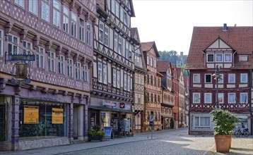 Restored half-timbered houses on the church square and in the adjoining Tanzwerderstrasse in the